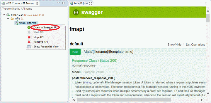 Example of Swagger documentation file