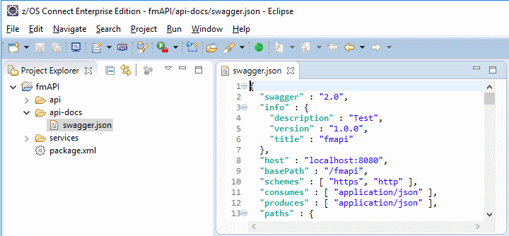Example of Swagger documentation file