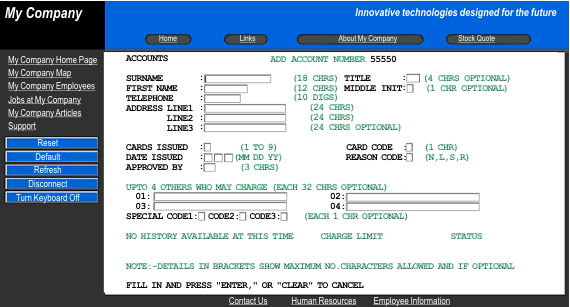 A default Web transformation