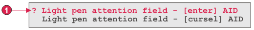 Example of light pen (attention) component