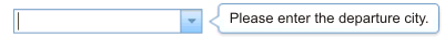 Dojo Combo box prompt message
