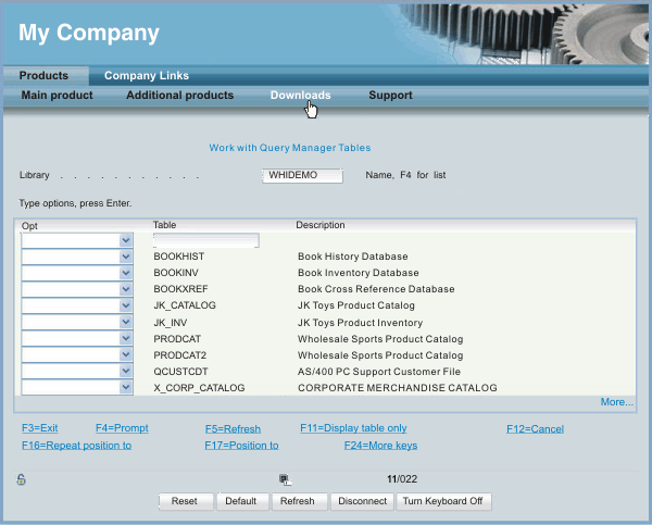 HATS-supplied Web application industry template