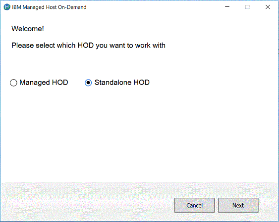 IBM Managed Host On-Demand Welcome Page