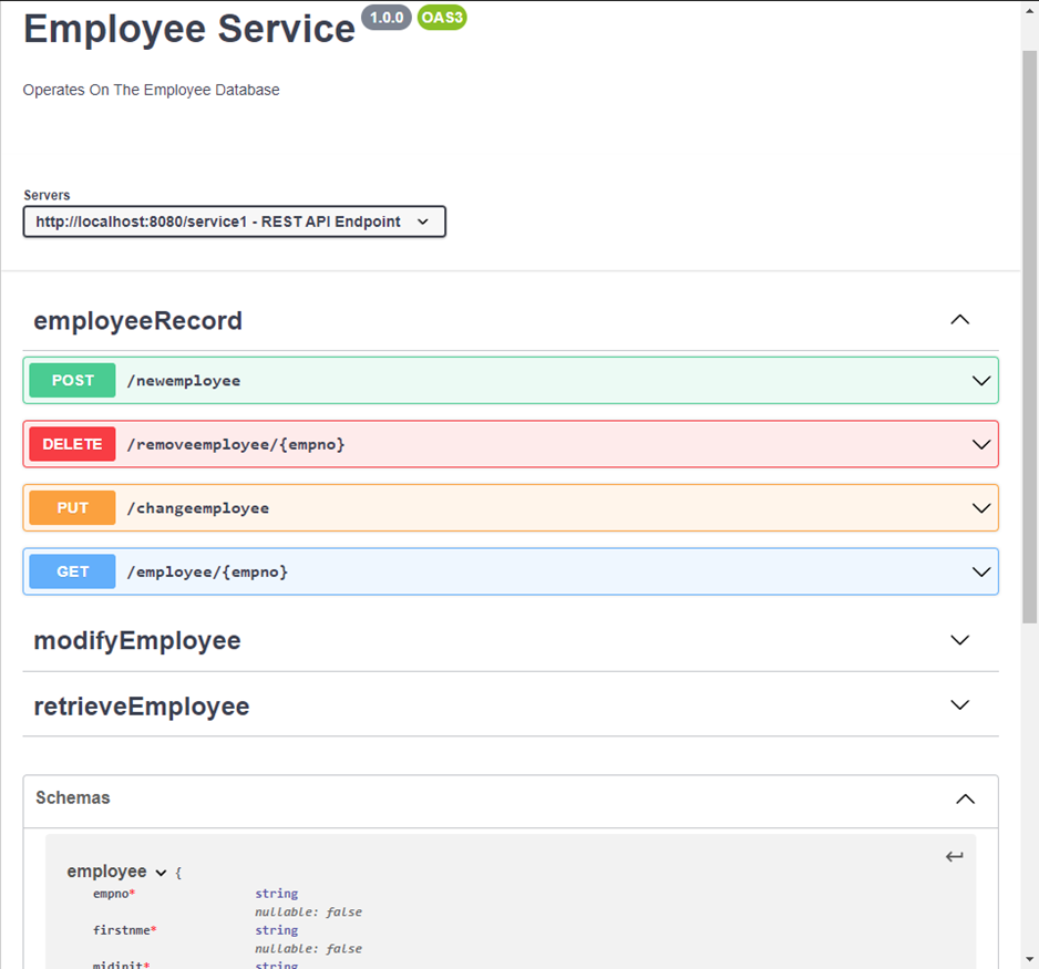 OpenAPI document in Swagger Editor
