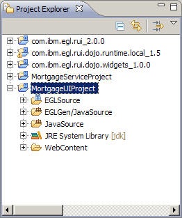 The Project Explorer view shows the new project and folders.
