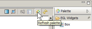 The Refresh palette button