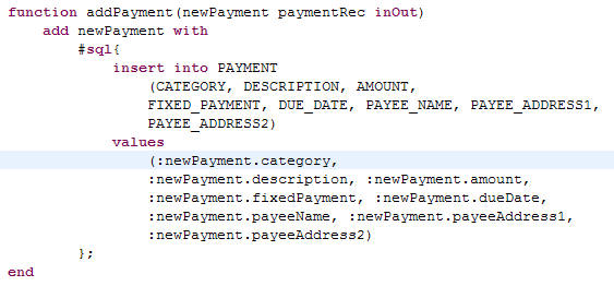 Revised SQL code