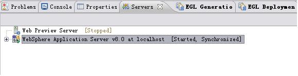 The product is visible in the Servers view.