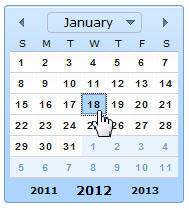 A Dojo calendar