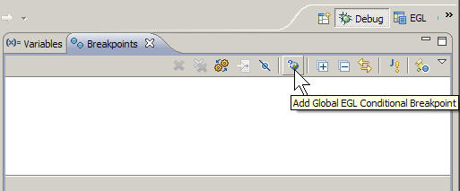 The conditional breakpoint icon is by itself in the second group of icons.