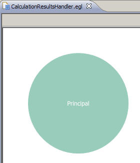 The entire circle is aqua and shows the word "Principal" in white.