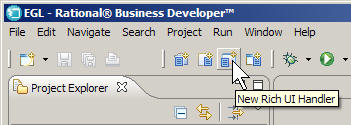 The new Rich UI handler icon is the third of four in the second group of icons in the menu bar.