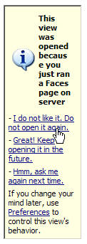 Options for dealing with the JSF Trace view.
