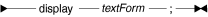 Syntax diagram for the display statement