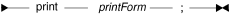 Syntax diagram for the print statement