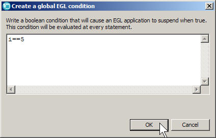 A condition is shown in the window.