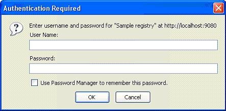 Screen capture of the Authentication dialog for Mozilla Firefox.