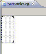 The initial GridLayout widget is selected.