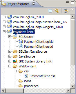The Project Explorer view shows the new project and folders.