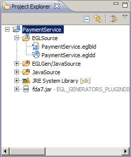 The Project Explorer view shows the new project and folders.