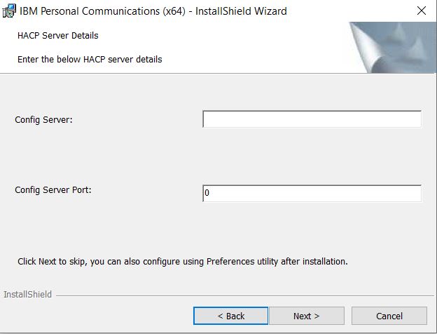 HACP Server Details