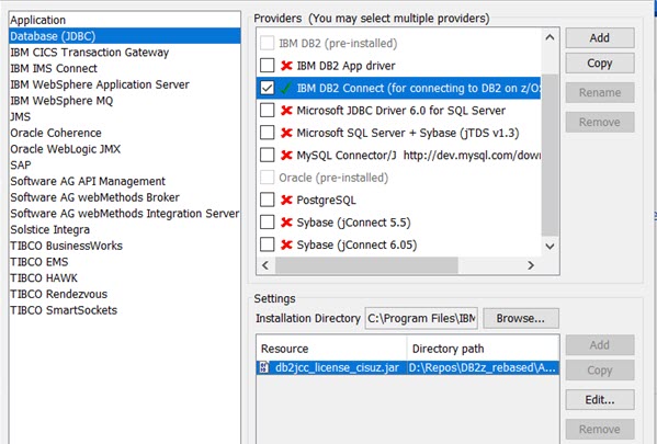 Library Manager database configuration