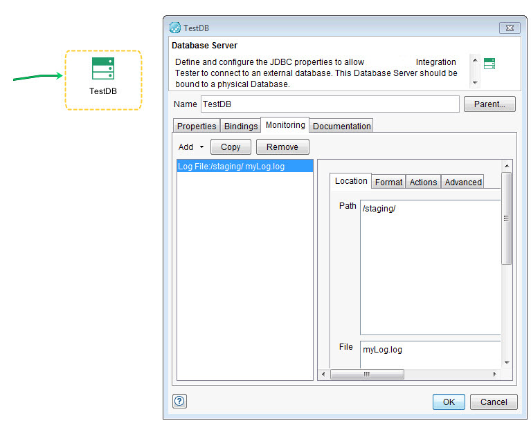 Add log file location dialog