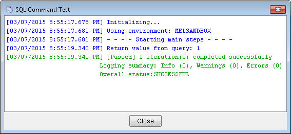 SQL Command Test