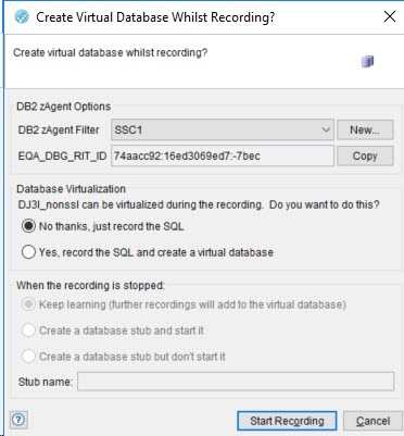 Create virtual database