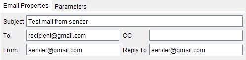 Image of the email properties tab.