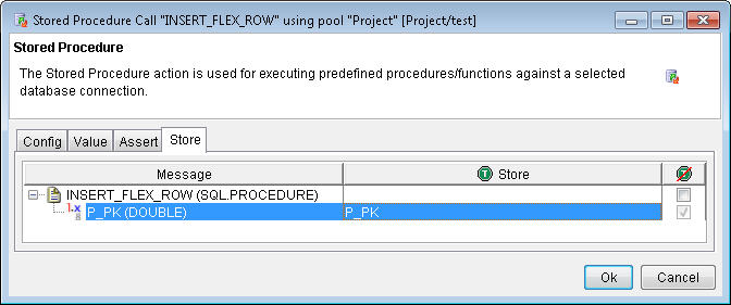 Stored Procedure Store tab