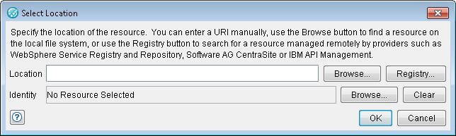 Select Registry location