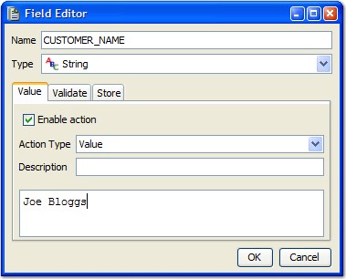 Field editor window