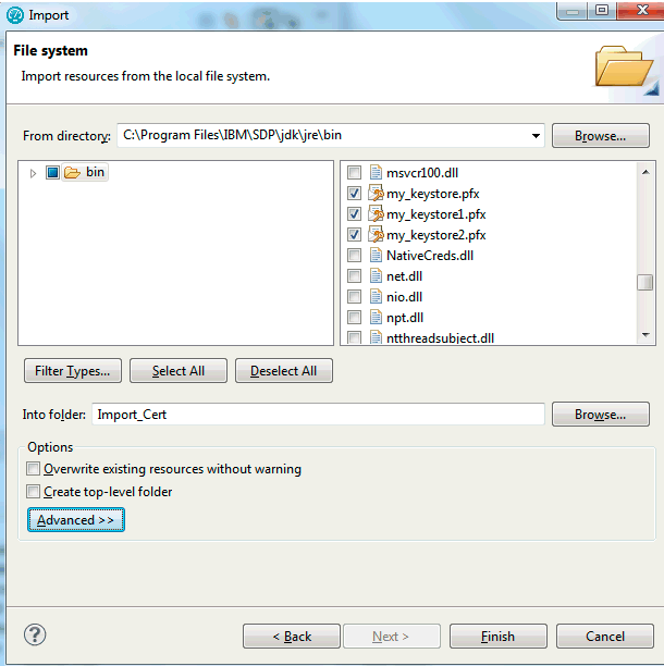 File System dialog