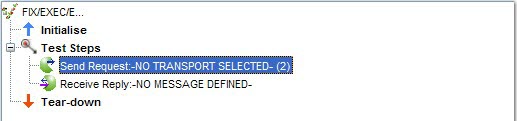 A Send Request message is added to the Test Steps.