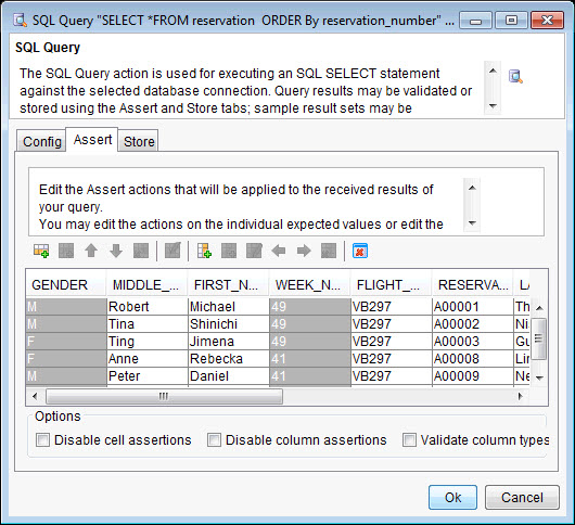 Disable cells per columns