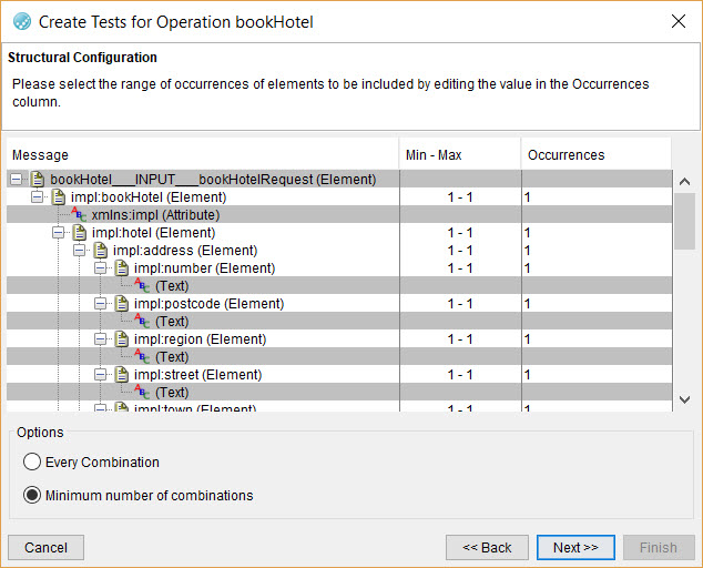 Image of the Structural Configuration dialog box.