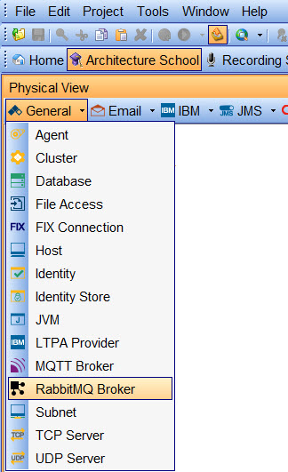 image of the physical view of RabbitMQ