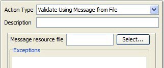Validate using message from file
