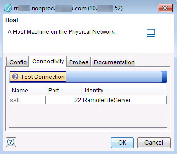 The Connectivity page of the Host window.