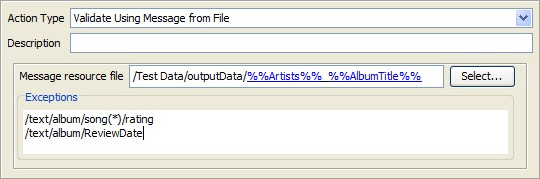Validate Using Message from File