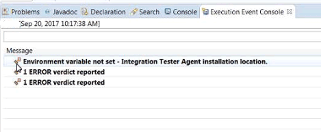 Error message when the environment variable is not set