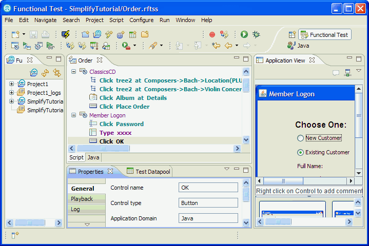 Functional Test perspective