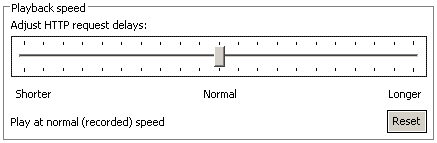 playback slider in Test Element Details section