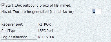 Standard outbound processing