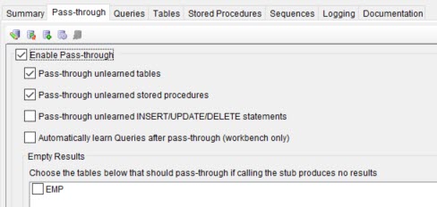 Db2 for /OS stub passthrough options