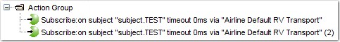 Action group with the same subject