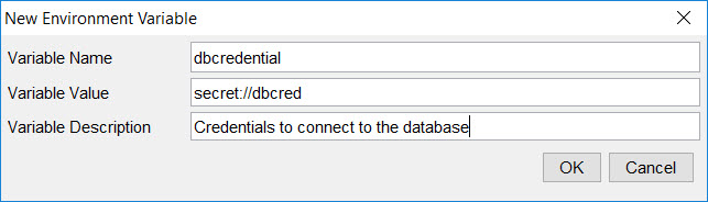 Image of the new environment variable window.