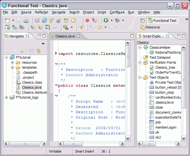 Functional Test perspective