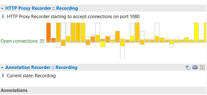 Mobile app recording activity